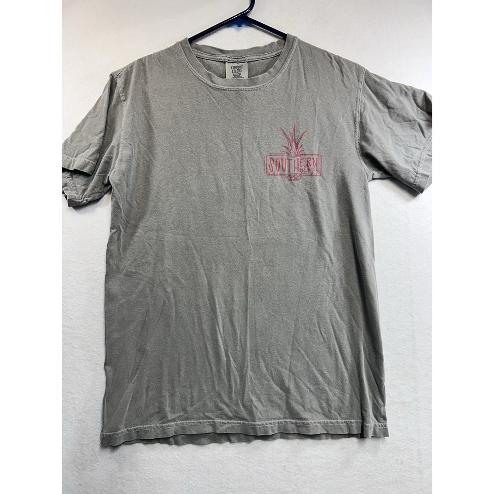 Comfort Colors Southernology Christmas Cow Gray Graphic Tee Cotton Small